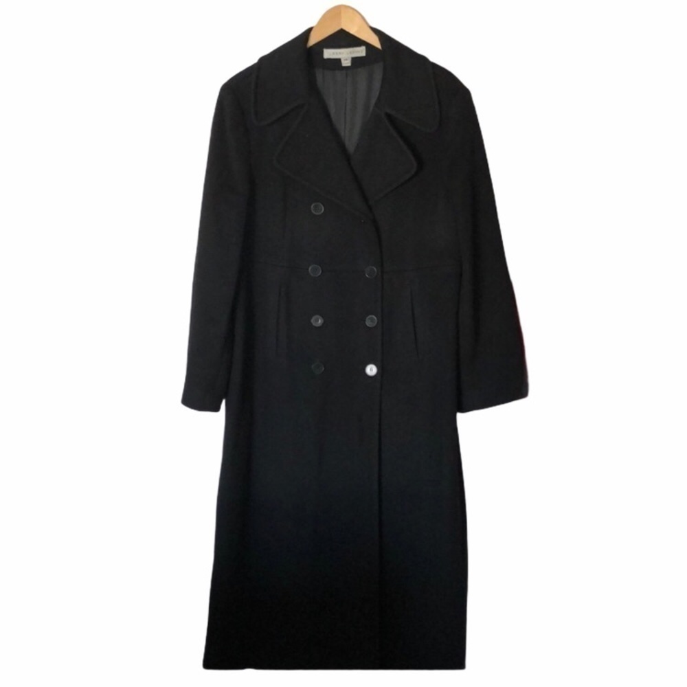 Vintage Larry Levine women Black long coat Made in…